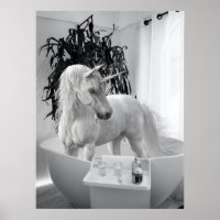 Einhorn in der Badewanne Poster