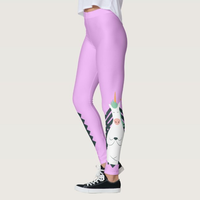 Einhorn in der Yoga-Pose Leggings (Links)