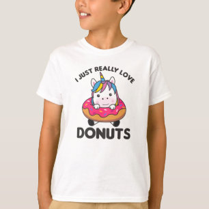 Einhorn in Donut Unicorns sind Süße Tier Girls T-Shirt