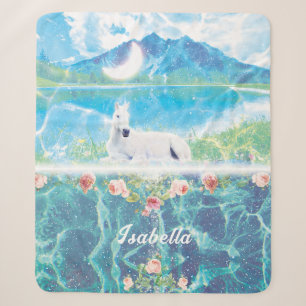 Einhorn in einer paradiesischen Traumwelt maßgesch Sherpadecke