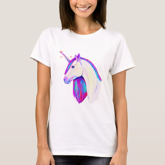 Einhorn in Farben T-Shirt (Vorderseite)