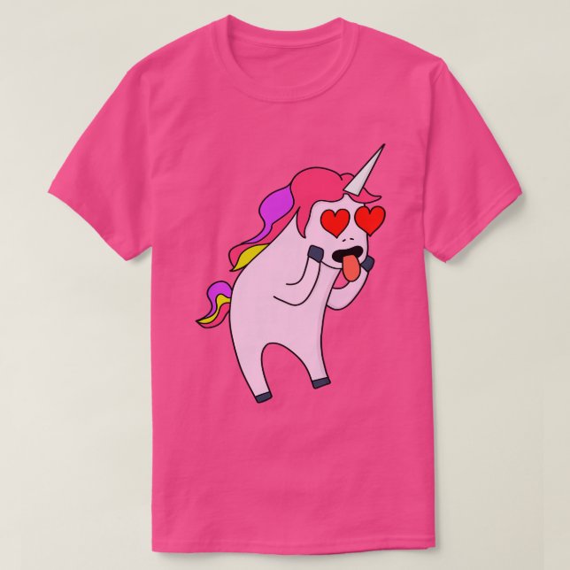 Einhorn in Liebe T-Shirt (Design vorne)
