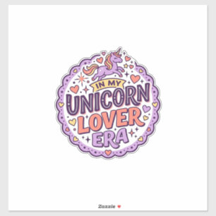 Einhorn in meiner Einhorn-Liebhaber-Ära Whimsical  Aufkleber