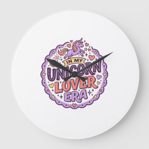 Einhorn in meiner Einhorn-Liebhaber-Ära Whimsical  Große Wanduhr