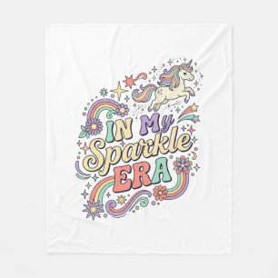 Einhorn In Meiner Funkel Ära Kawaii Bekleidung Gra Fleecedecke