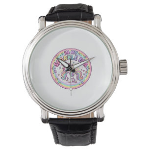 Einhorn In Meiner Funkel Ära Lustiger Druck auf An Armbanduhr