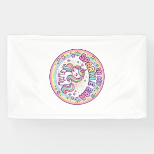 Einhorn In Meiner Funkel Ära Lustiger Druck auf An Banner