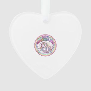 Einhorn In Meiner Funkel Ära Lustiger Druck auf An Ornament
