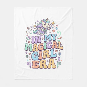 Einhorn In Meiner Magical Girl Ära Kawaii Aufklebe Fleecedecke