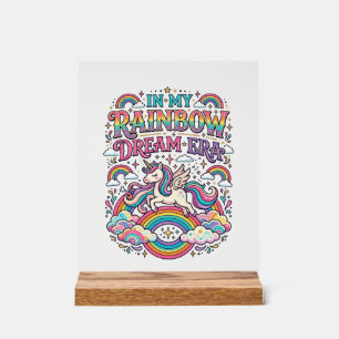 Einhorn In Meiner Regenbogen-Traum-Ära Farbige Kle Acrylschild