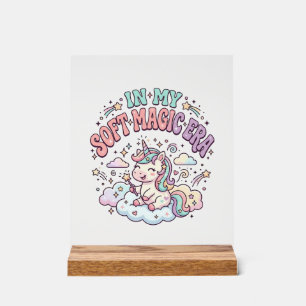 Einhorn In Meiner Weichen Magie Ära Retro-Stil Pro Acrylschild