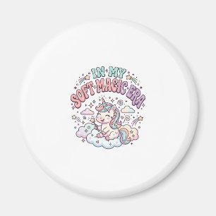 Einhorn In Meiner Weichen Magie-Ära Retro-Stil Pro Magnet
