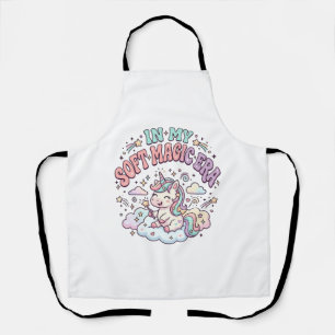 Einhorn In Meiner Weichen Magie-Ära Retro-Stil Pro Schürze