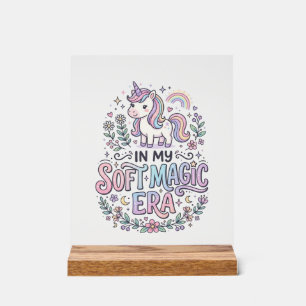 Einhorn In Meiner Weichen Magie-Ära Spielerei-Typo Acrylschild