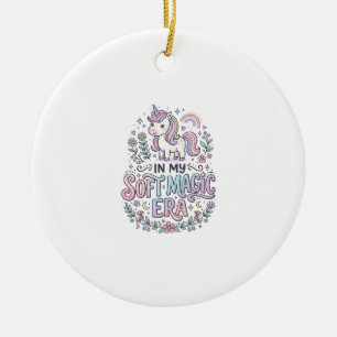 Einhorn in meiner weichen Magie-Ära Spielerei-Typo Keramik Ornament
