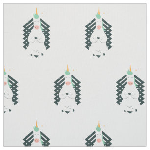 Einhorn in Yogastellung Stoff