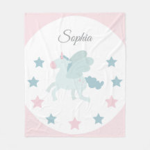 Einhorn individuell Mädchen Rosa Blau