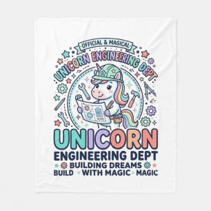 Einhorn Ingenieurabteilung Fettgedruckte Typografi Fleecedecke