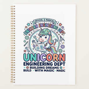 Einhorn Ingenieurabteilung Fettgedruckte Typografi Planer