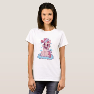 Einhorn isst Süßigkeiten T-Shirt