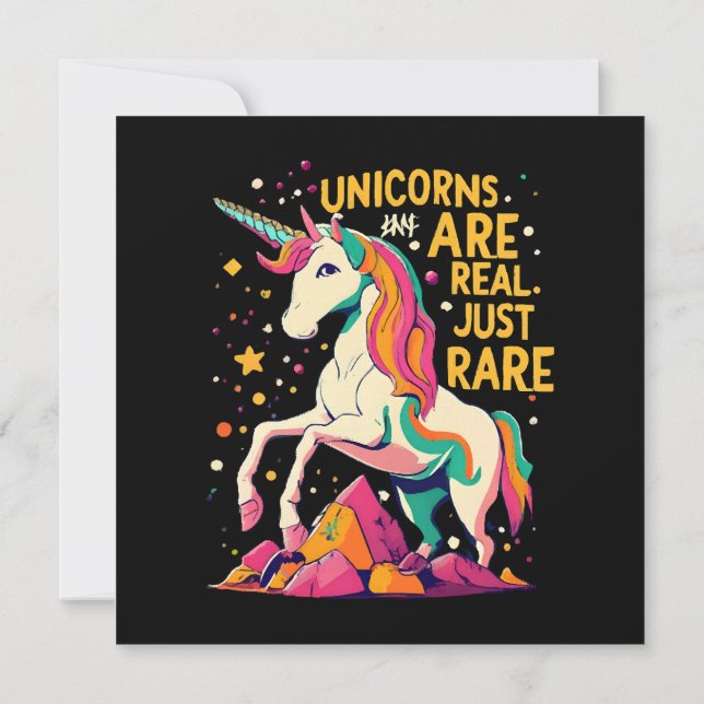 Einhorn ist echt selten einladung (Rückseite)
