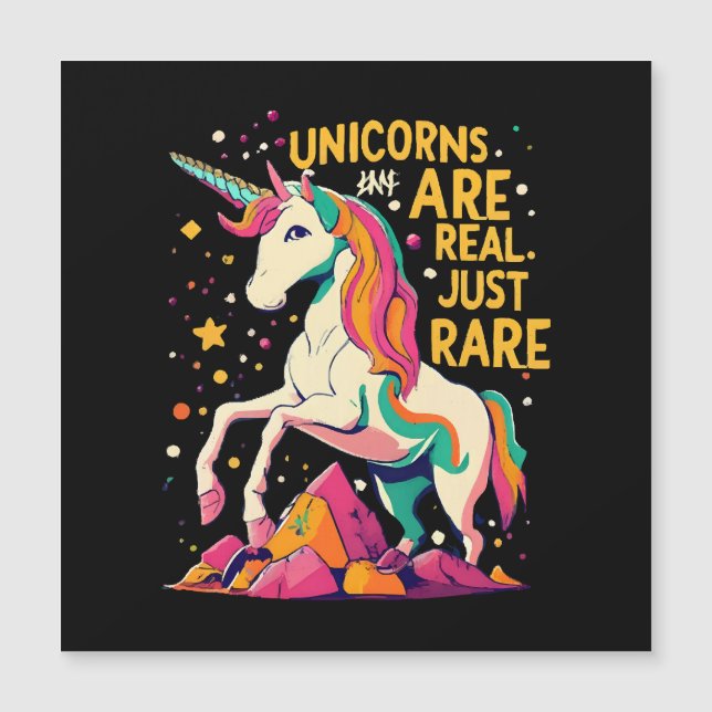 Einhorn ist echt selten magnetkarte (Vorderseite)