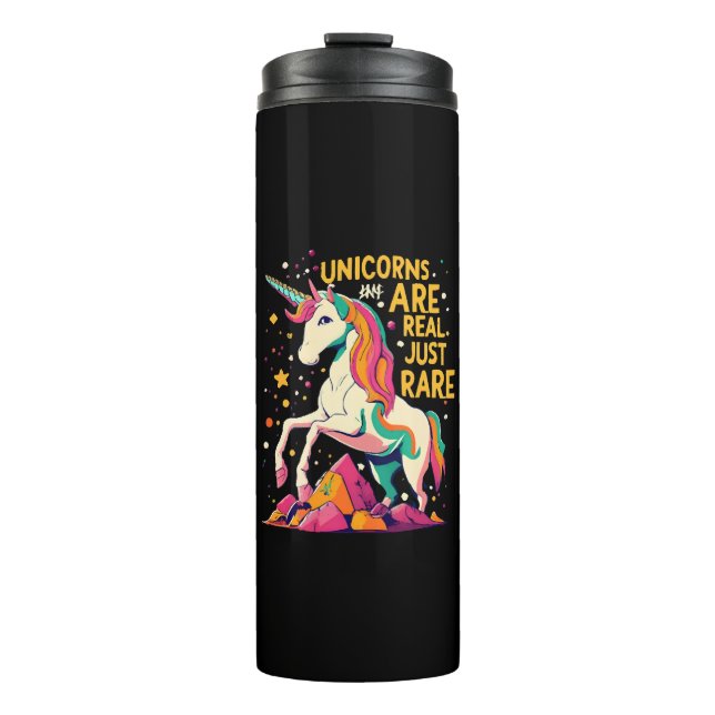 Einhorn ist echt selten thermosbecher (Vorderseite)