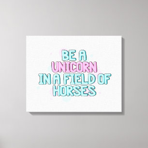 Einhorn   ist ein Einhorn auf einem Gebiet der Leinwanddruck