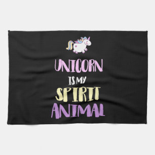 Einhorn ist mein spirituelles Tier Geschirrtuch