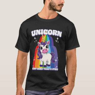 Einhorn Jedes Horn Erzählt Eine Geschichte Einhorn T-Shirt
