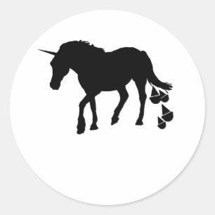 Einhorn Kackend Eiscreme Runder Aufkleber