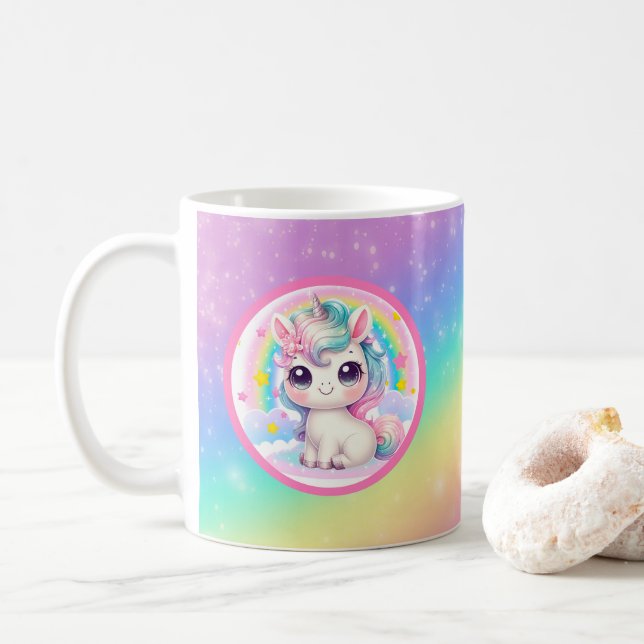 Einhorn Kaffeetasse (Mit Donut)