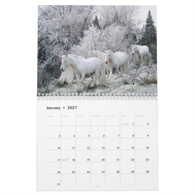 Einhorn-Kalender Kalender (Jan 2027)