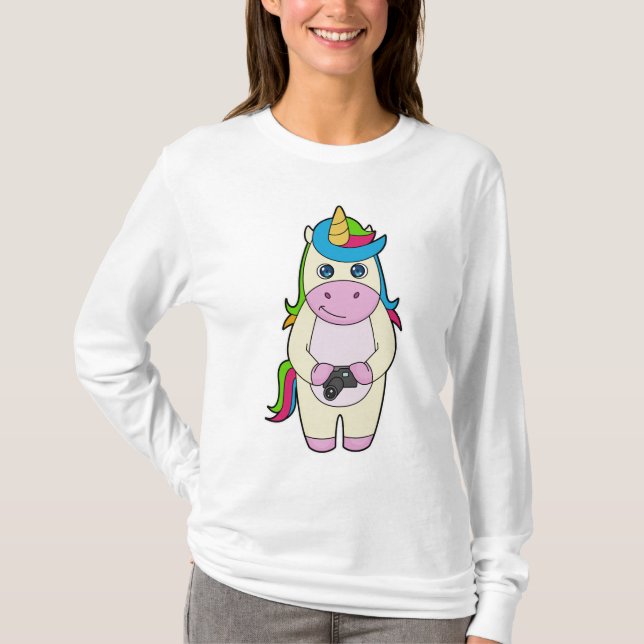 Einhorn-Kamera T-Shirt (Vorderseite)
