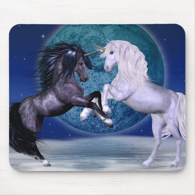 Einhorn-Kampf Mousepad (Vorne)