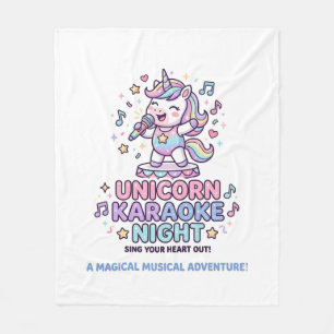 Einhorn-Karaoke-Nacht Fette Typografie Produkt Gra Fleecedecke
