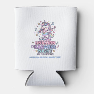 Einhorn-Karaoke-Nacht Fette Typografie Produktgraf Dosenkühler