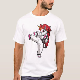 Einhorn Karate Mädchen Taekwondo Jiu Jitsu MMA BJJ T-Shirt