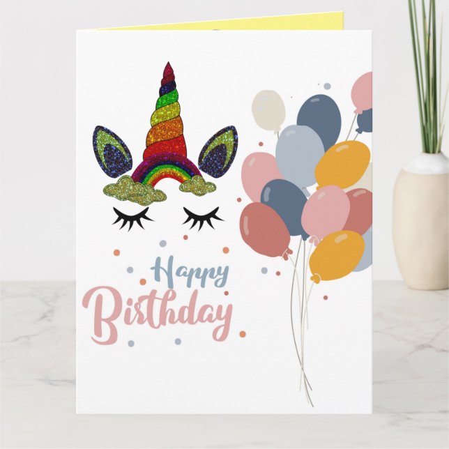 Einhorn Karte (Vorderseite)