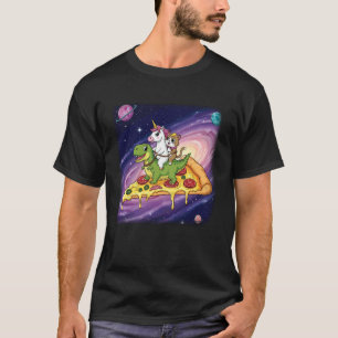 Einhorn Katze Dinosaurier Pizza Galaxie Fantasie S T-Shirt