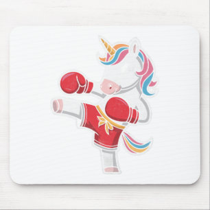 Einhorn Kickboxer Kickboxen Kickbox Kickboxer Mousepad