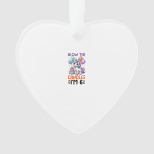 Einhorn Kinder 6. Geburtstagsfeier Junge 6 Jahre a Ornament