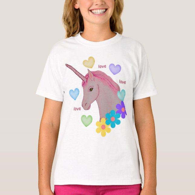 Einhorn-Kinder-Shirt T-Shirt (Vorderseite)