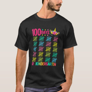 Einhorn Kindergarten 100 Tage Schule Mädchen Magie T-Shirt