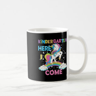 Einhorn-Kindergarten Hier komme ich Schule Kinderg Kaffeetasse