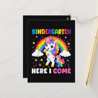 Einhorn - Kindergarten, ich komme - Zurück zur Sch Postkarte