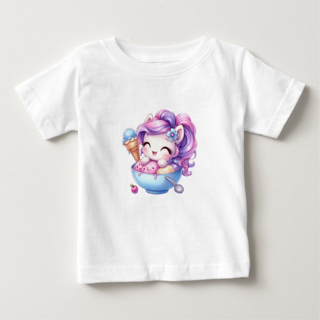 Einhorn-Kindershirt Baby T-shirt (Vorderseite)