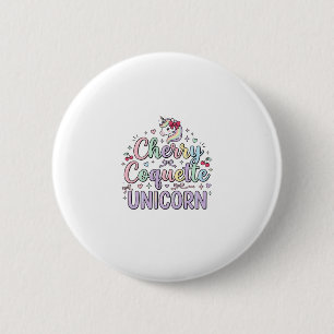 Einhorn Kirsche Kokette Einhorn Original Zazzle De Button
