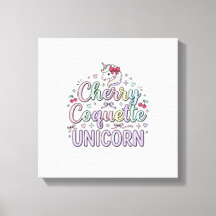 Einhorn Kirsche Kokette Einhorn Original Zazzle De Leinwanddruck