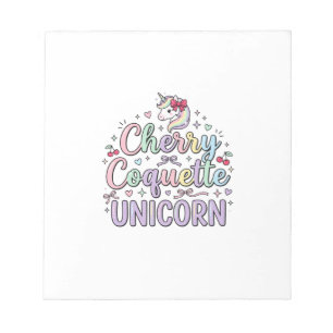 Einhorn Kirsche Kokette Einhorn Original Zazzle De Notizblock